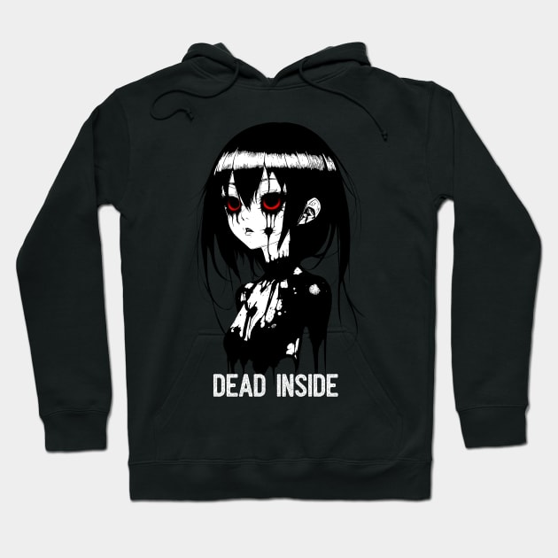 Dead Inside Emo Girl Hoodie by DeathAnarchy